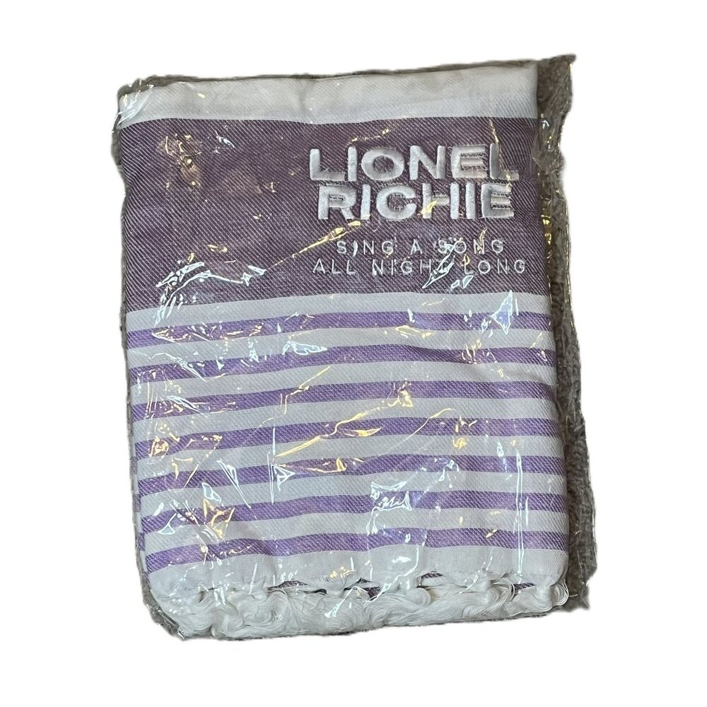 Lionel Richie Lightweight Cotton Blend Woven Throw Beach Blanket 40x72 Inches